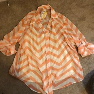 NWT Plus Chevron Top 2x